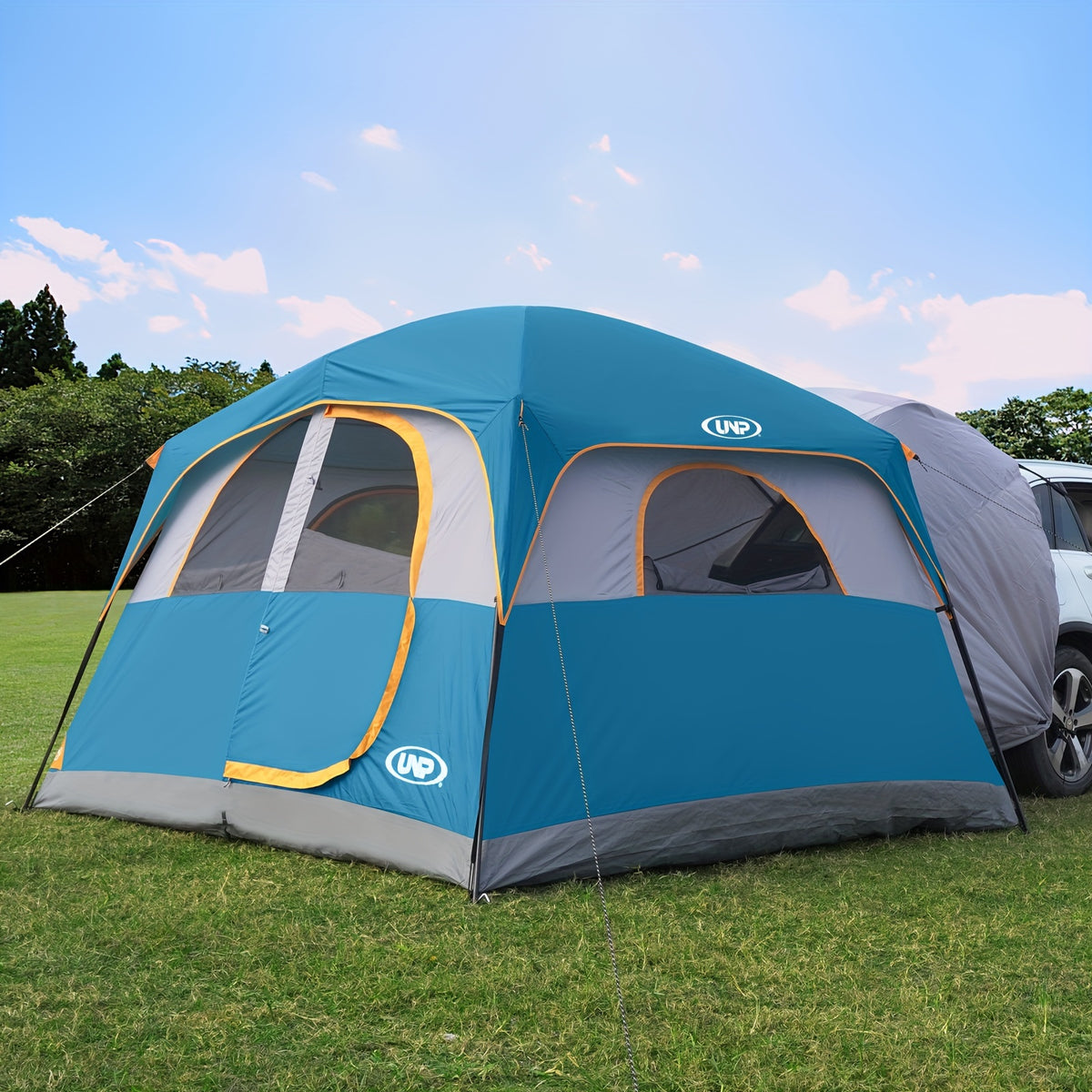 UNP SUV Tent For Camping, 6-person Car Camping Tent, SUV Tailgate Tent For Outdoor, Easy Set Up Tent With Rainfly 10'x9'x78in (H)