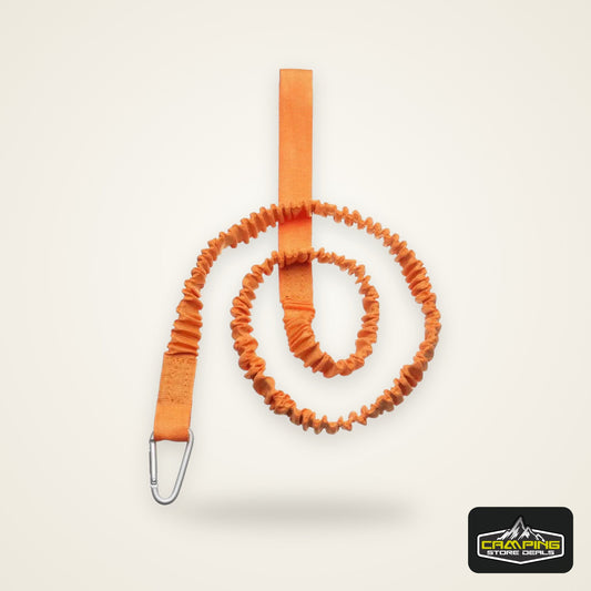 Adjustable Elastic Kayak & Canoe Paddle Leash – Fishing Rod Safety Rope with Carabiner for Rowing & Boat Accessories