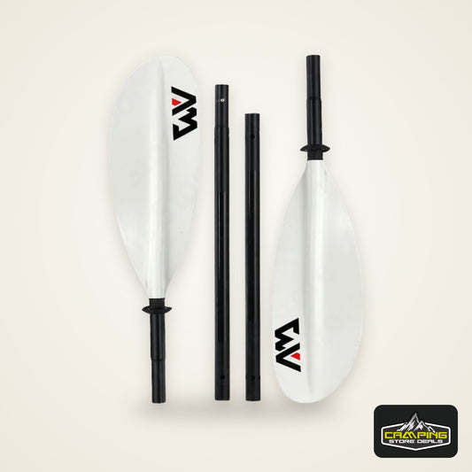 AQUA MARINA KP-1 Aluminum Alloy Double Bladed Paddle – 4-Section 230cm Kayak & Canoe Oar for Rowing & Surf Board