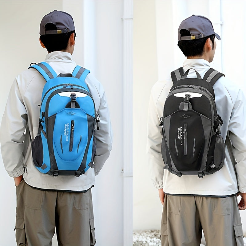 1 Breathable Nylon Large Capacity Lightweight Mountaineering Bag, Hiking Bag, Travel Bag, Outdoor Camping Bag, Computer Bag