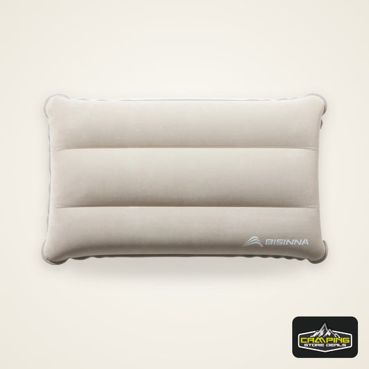 BISINNA Inflatable Pillow,Portable Camping Neck Pillow,Compressible Folding Flocking Air Cushion for Sleeping Travel Hiking