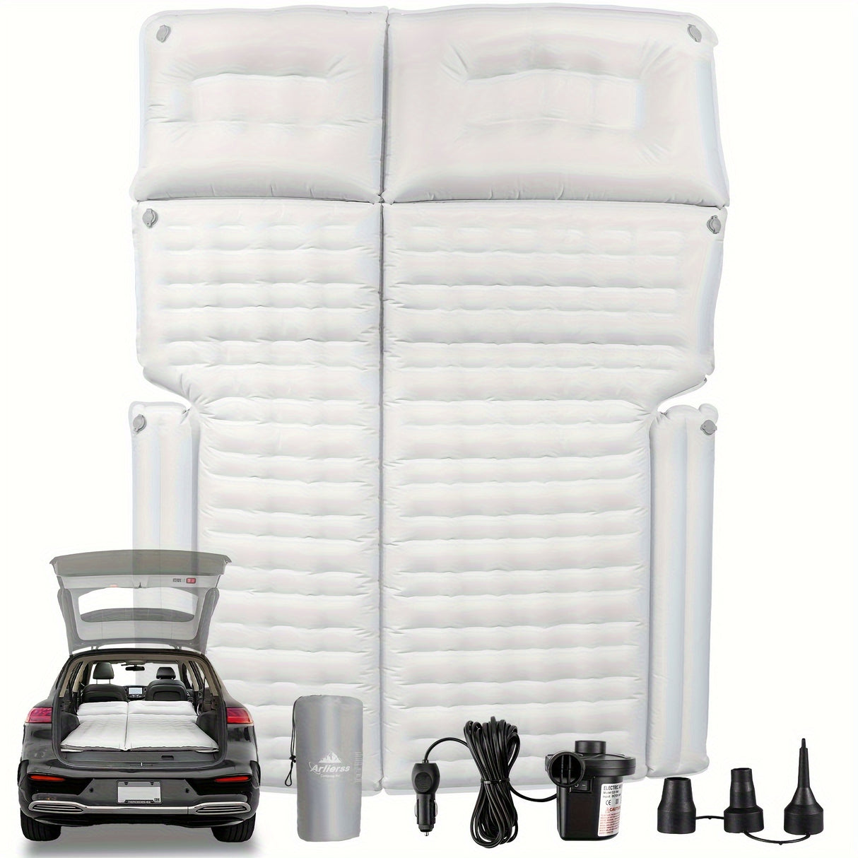 Air Mattress For SUV Car Inflatable Sleeping Pad For Travel Camping With Air Pump Portable Sleeping Mat With 6 Separate Chambers