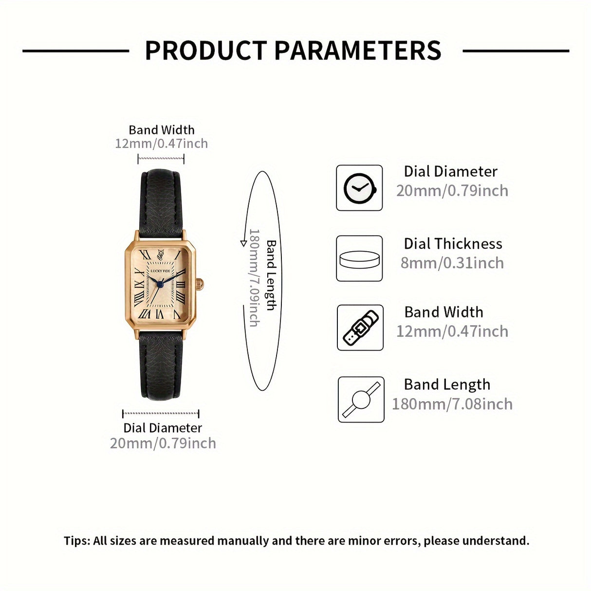 Ladies Square Roman Numeral Luxury Vintage Fashion Quartz Watch Fancy Women Watches Jewelry Sophisticated And Stylish Women Watch