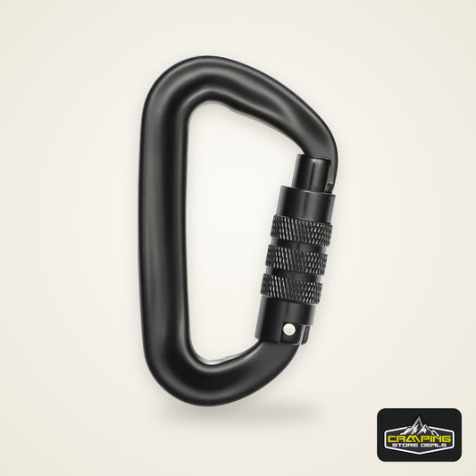 CLIWIZ 12KN Professional D-Shaped Aluminum Carabiner Key Hooks Lip Camping Keyring Snap Hook Outdoor Hiking Tool
