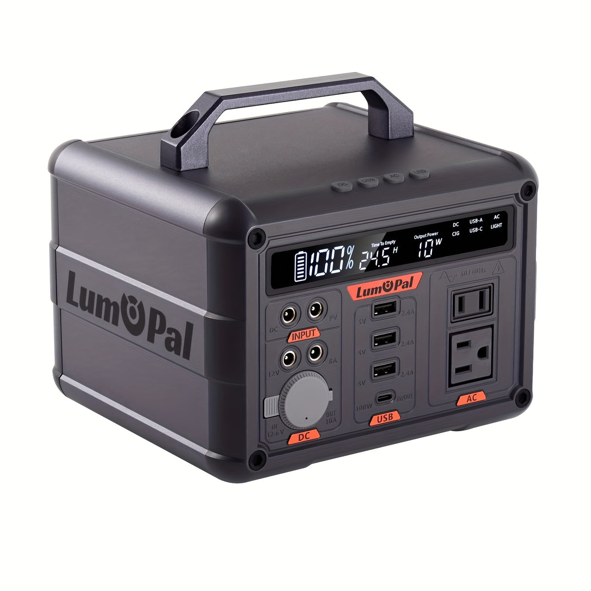 Portable Power Station 300W, Lumopal 298Wh Solar Generator IP63 Waterproof Super Quiet With PD 100W USB-C/ 120V AC Pure Sine Wave Outlet, Backup Lithium Battery For Camping Home Blackout (500W PEAK)