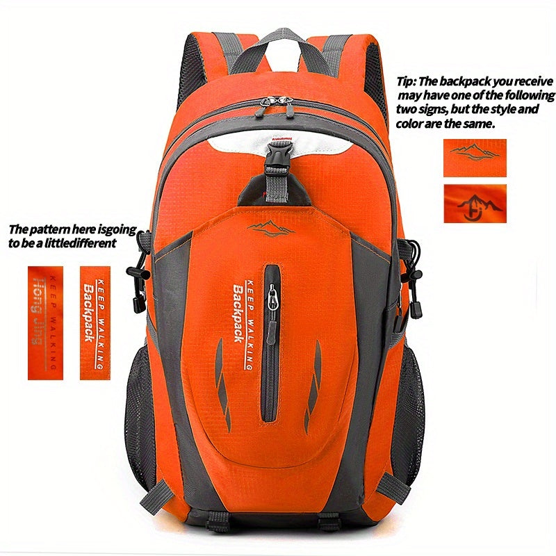 1 Breathable Nylon Large Capacity Lightweight Mountaineering Bag, Hiking Bag, Travel Bag, Outdoor Camping Bag, Computer Bag