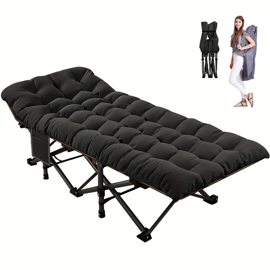 LILYPELLE Oversized XL Folding Camping Cot, Heavy Duty Sleeping Cots with Carry Bag, Double Layer Oxford Portable Travel Camp Cots for Home, Office Nap and Outdoor Beach