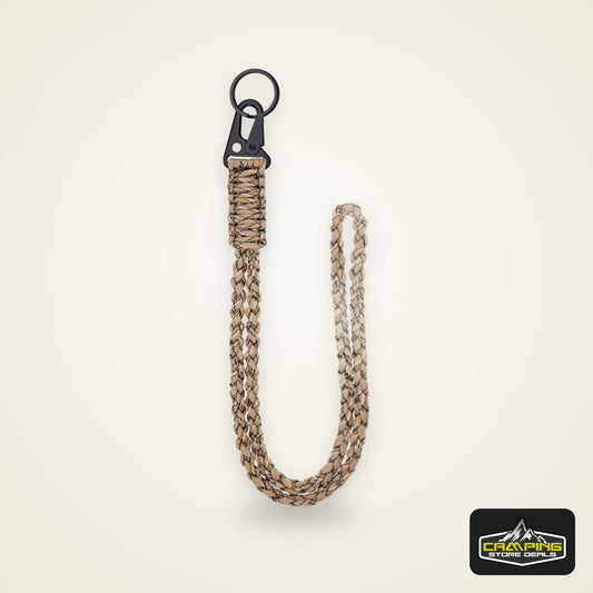 Heavy Duty Braided 550 Paracord Neck Lanyard Keychain Survival Parachute Rope Lanyard Necklace HK Clip Key Ring Outdoor Tools