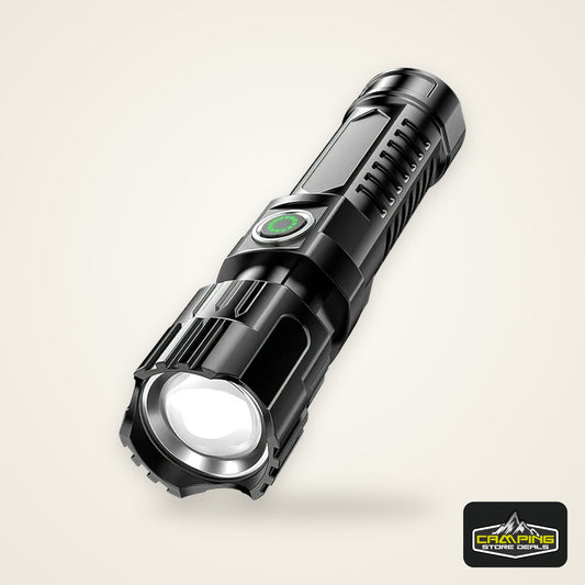 High Strong Power Led Flashlights 2000LM Tactical Torch with Display Light USB Charging Camping Fishing Emergency Zoom Lantern