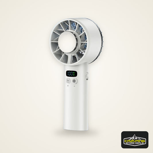 HOMEFISH Ice Compress High-Speed Cooling Fan Handheld Fans USB Rechargeable Portable LED Digital Display Travel Camping Outdoor