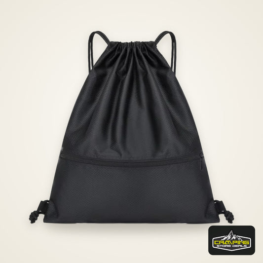 HOMEFISH Men Women Lightweight Drawstring Bag, Sports Fitness Outdoor Leisure Backpack with Zipper