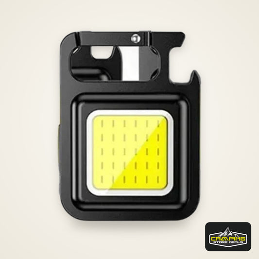 Keychain Light Mini Multifunctional Camping Flashlight USB Rechargeable LED Portable Bright COB Pocket Clip Lantern Outdoor Work