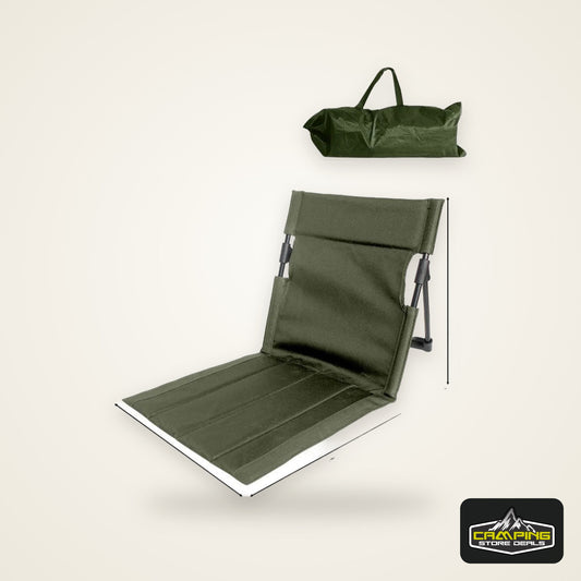 Lightweight Folding Low Back Chair, Portable Outdoor Leisure Recliner for Camping, Picnic, Fishing and Daily Outdoor Activities