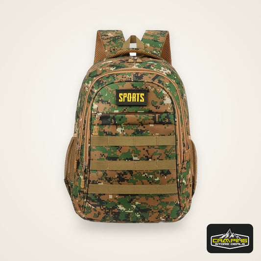 Men'S Camo Large Capacity Backpack - Durable Nylon, Multiple Compartments, Zip Closure, Ideal for Hiking, Travel & School, Outdoor Backpack|Camouflage Backpack|Secure Zipper Closure, Backpack for Trave