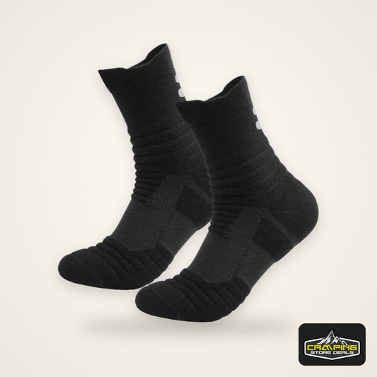 Men's Mid Tube Sports Socks, Badminton Running, Outdoor Socks, Woolen Socks, Sweat Absorbing and Anti Slip Basketball Socks