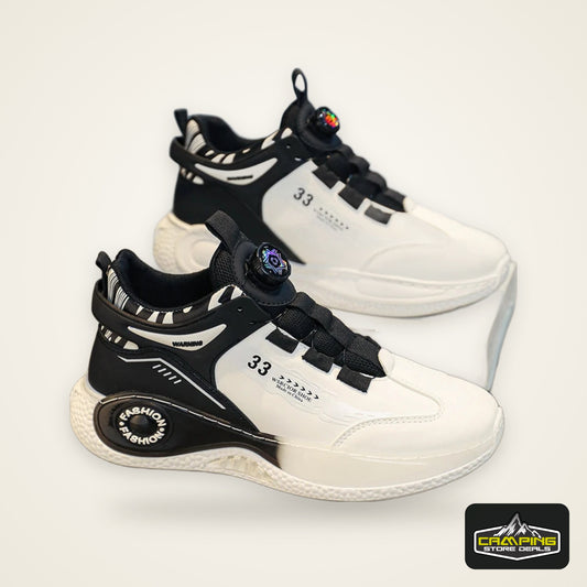 Men’s Outdoor Sneakers with Rotating Buckle – Non-Slip, Durable & Comfy Lace-Up Sports Shoes