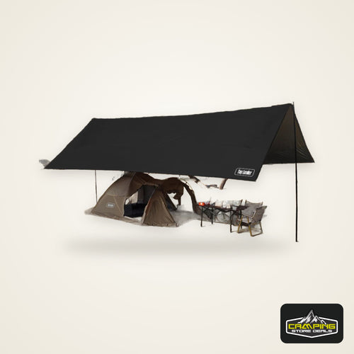Oxford Large Tarp Waterproof 4x6m Sun Shelter Outdoor Camping Awning Tent Big Tarp Shade Canopy for Family Beach Hiking