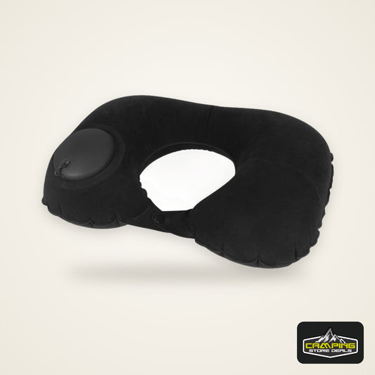 Portable Press‑to‑Inflate U‑Shape Inflatable Neck Pillow Soft Air Support Travel Pillow Comfort Sleeping Cushion for Flight Car