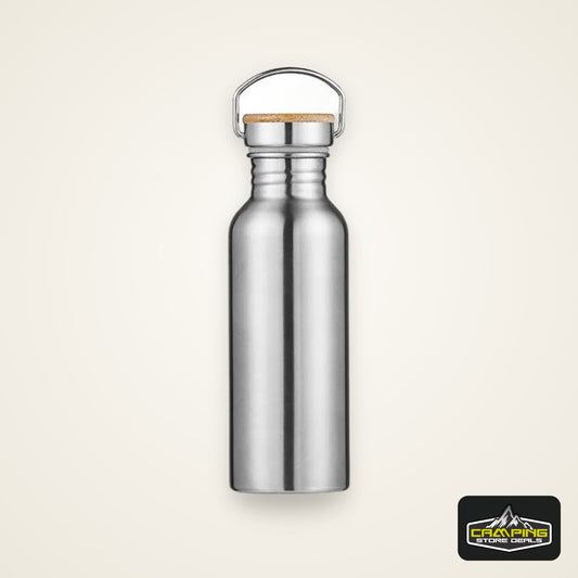 Portable Stainless Steel Bicycle Water Bottle Sports Fitness Single Walled Vacuum Insulated Metal Flask
