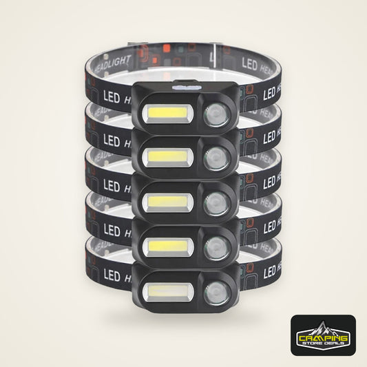 Powerful COB+LED Headlamp 1500LM USB Rechargeable Headlight Waterproof Head Lamp Bright Head Flashlight for Camping Cycling