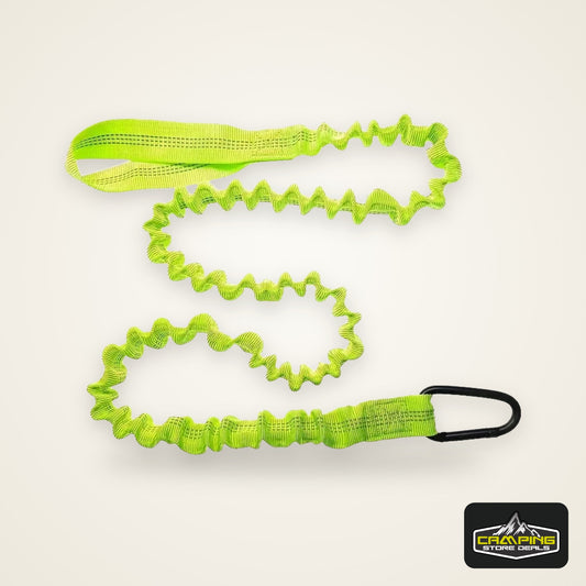Reflective Elastic Kayak Paddle Leash – Coiled Safety Rope with Hooks for Canoe, Rowing & Boat Accessories