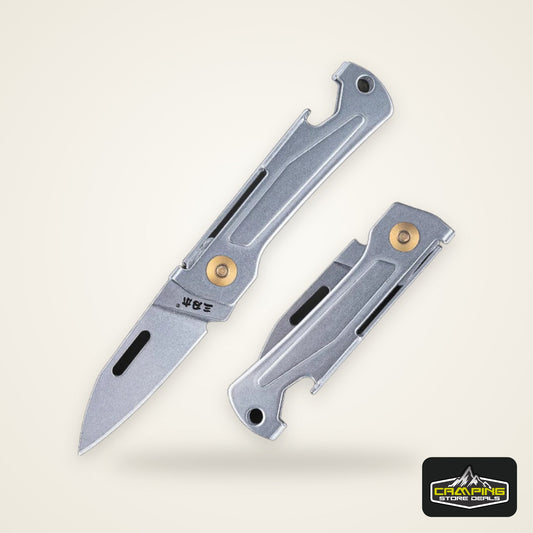 SANRENMU 431S Folding Pocket Knife 12C27 Blade Portable EDC Outdoor Camping Bottle Opener Keychain Hole Knife