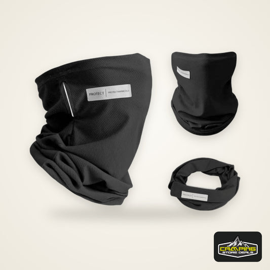 Summer Ice Silk Sunscreen Mask For Men Women Outdoor Cycling Face Cover Solid Color Neck Wrap UV Protection Ear Bandana Scarf