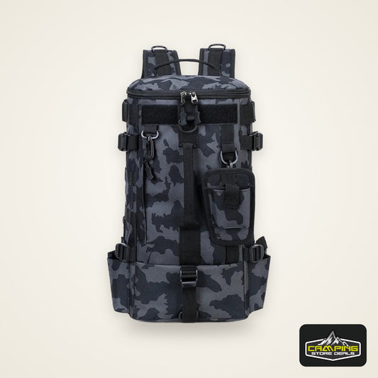 Tactical Fishing Backpack Tackle Bag with Rod Holders Fish Equipment Storage Molle Camping Hiking Outdoor Multifunctional Bag