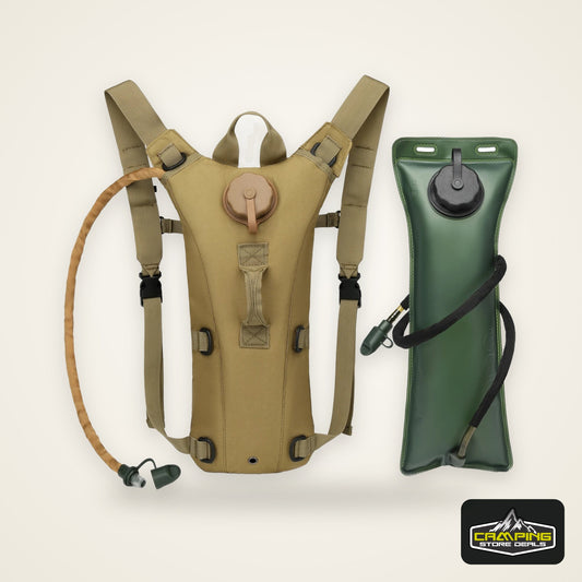 Tactical Water Hydration Pack - Military Class Camel Backpack with 3L Leakproof Water Bladder for Running, Jogging, Cycling