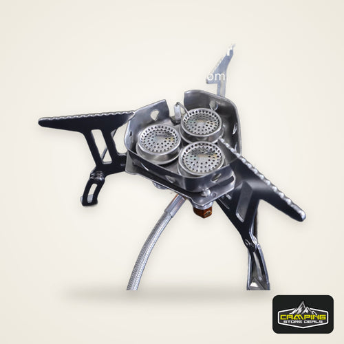 TARKA Camping Gas Stove 5800w 3 Head Gas Burner Tourist Strong Fire Furnace Climbing Hiking Equipment Picnic Kitchen Cookware