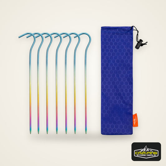 TiTo 3.0*165mm Ultralight Camping Accessories Titanium Alloy Tent Stake Pegs With Hook