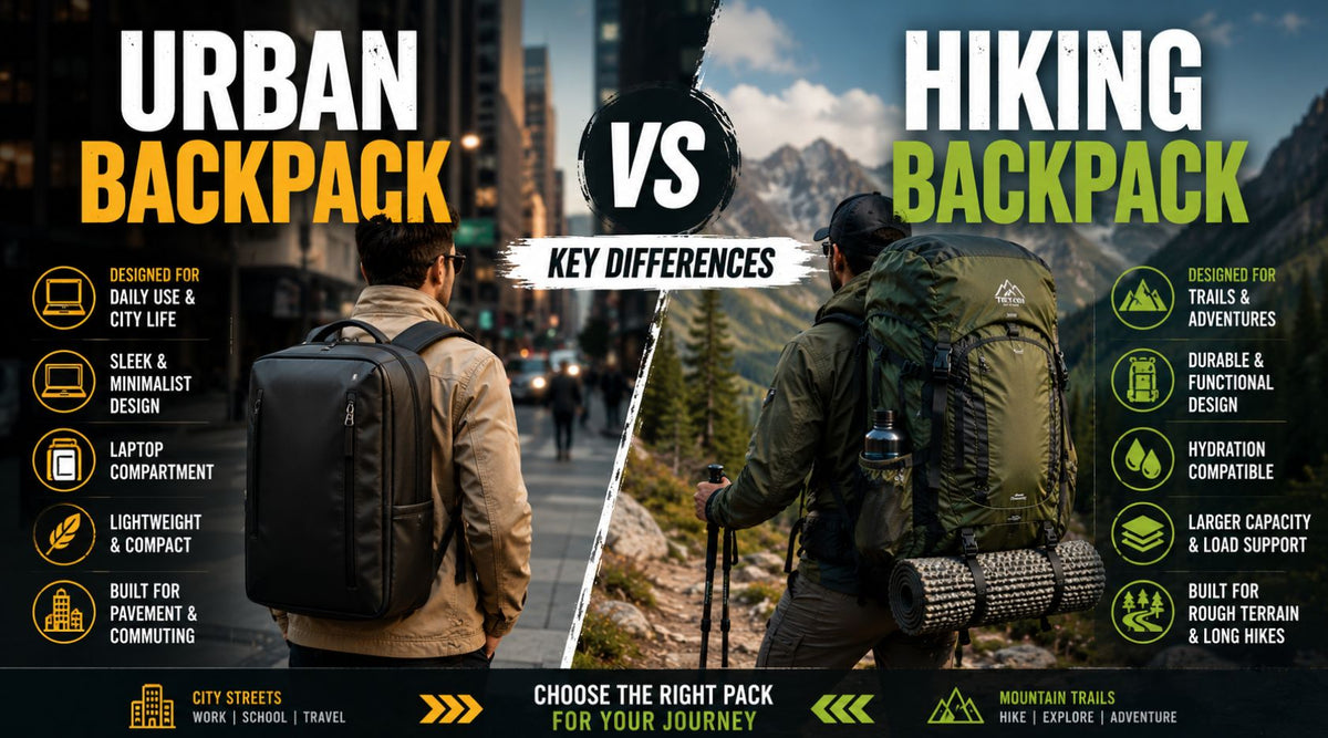 urban backpack vs hiking backpack 