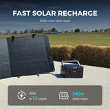 OUPES 600W/256Wh Exodus 600 Portable Power Station Mini Solar Generator Camping