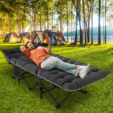 LILYPELLE Oversized XL Folding Camping Cot, Heavy Duty Sleeping Cots with Carry Bag, Double Layer Oxford Portable Travel Camp Cots for Home, Office Nap and Outdoor Beach