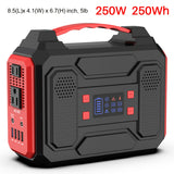 [300W Portable Solar Generator] Portable Power Station Solar Generator - 300W/250W/150W/100W, 146Wh/155Wh/250Wh/280Wh/296Wh Compact Lithium-Ion Battery Charger with 110V AC Outlet, DC & USB Outputs, LED Flashlight, Built-in C