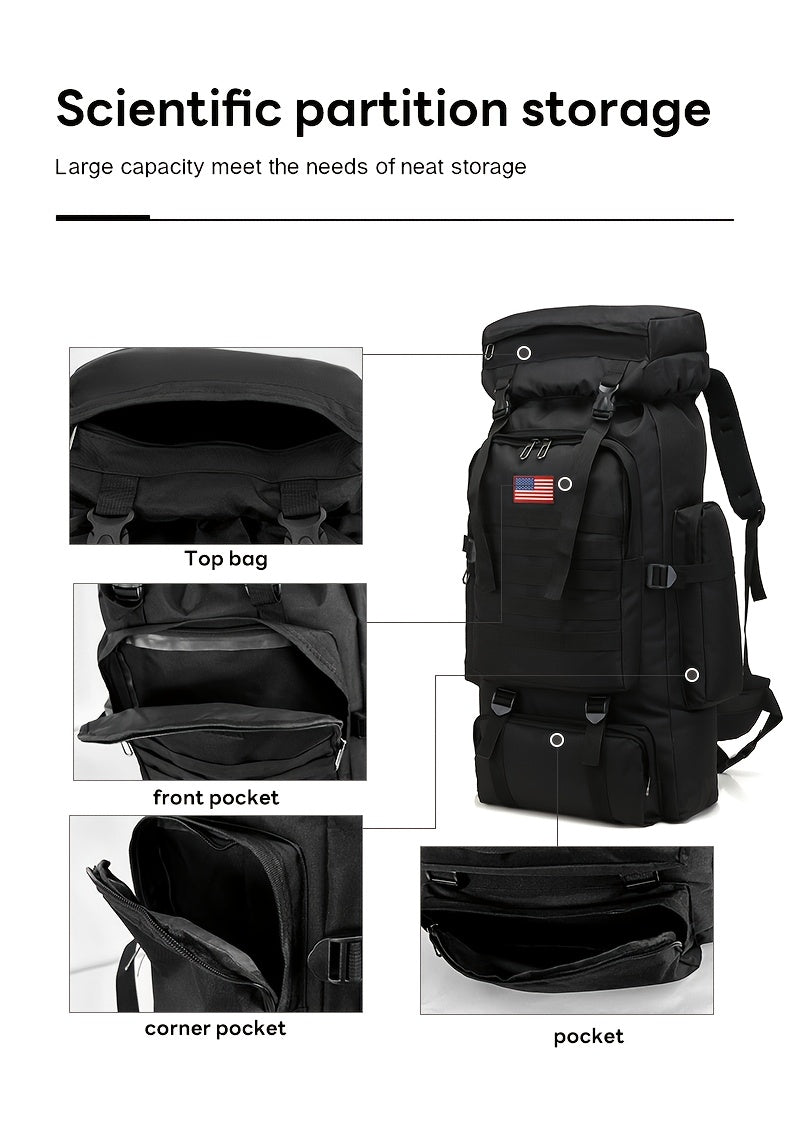 [Lightweight | Hiking] 80L Lightweight Hiking Backpack | Camping Backpack Packable Backpacking Daypack For Men Travel Climbing Outdoor Sports Tactical Backpack