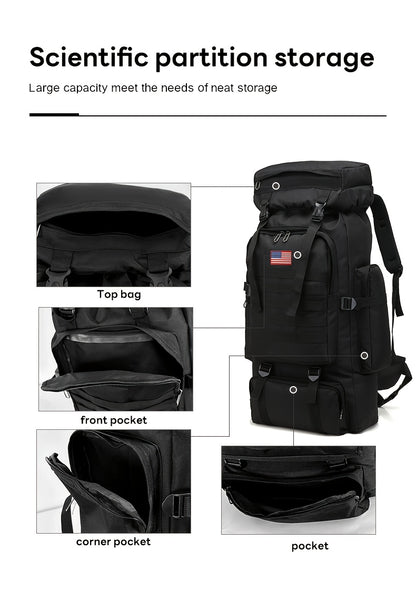 [Lightweight | Hiking] 80L Lightweight Hiking Backpack | Camping Backpack Packable Backpacking Daypack For Men Travel Climbing Outdoor Sports Tactical Backpack