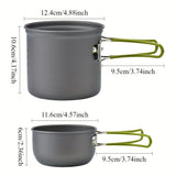 1pc Camping Cookware Kit With Stainless Forks Knives Spoons For Outdoor Camping, Picnic, Travel, Cooking