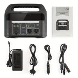 Portable Power Station for Camping 300W 299Wh LiFePO4 Battery Powered power bank, 2 Up to 300W AC Outlets 100W USB C and PD Total 8 Output Ports, Home Battery Backup for Outdoor 93600mAh with LED Light