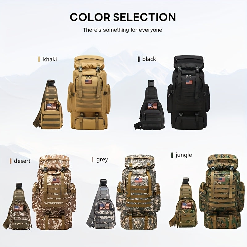 [Lightweight | Hiking] 80L Lightweight Hiking Backpack | Camping Backpack Packable Backpacking Daypack For Men Travel Climbing Outdoor Sports Tactical Backpack