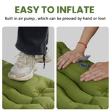 Outdoor Thicken Camping Mattress Ultralight Inflatable Sleeping Pad With Built-in Pillow & Pump Air Mat For Hiking Backpacking