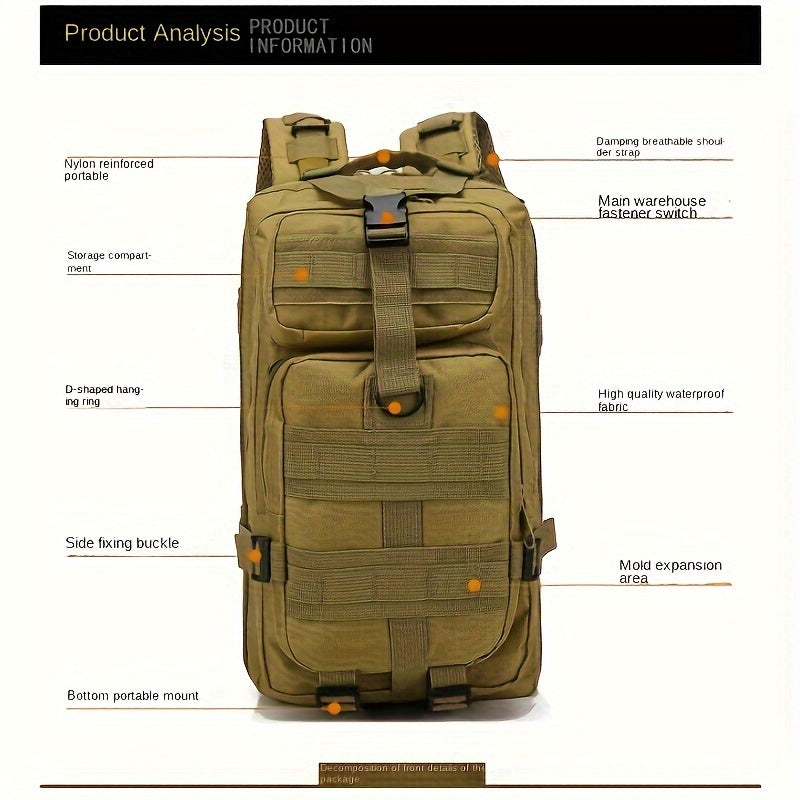 Outdoor sports bag Hiking bag Camping bag Wilderness survival bag Leisure bag Multi-functional backpack