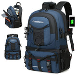 [40L CsakeKecna Backpack] CsakeKecna 40L Lightweight Hiking Backpack | Large Capacity Travel Climbing Rucksack with Laptop Compartment, USB Powered, Adjustable Straps, Zip Closure, Polyester Lining - Solid Color for Men and W