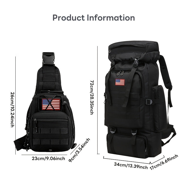 [Lightweight | Hiking] 80L Lightweight Hiking Backpack | Camping Backpack Packable Backpacking Daypack For Men Travel Climbing Outdoor Sports Tactical Backpack