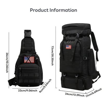 [Lightweight | Hiking] 80L Lightweight Hiking Backpack | Camping Backpack Packable Backpacking Daypack For Men Travel Climbing Outdoor Sports Tactical Backpack