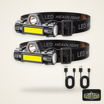 1-5PCS Rechargeable COB LED Headlamp Strong Magnetic Powerful Headlight Super Bright Waterproof Head Torch For Outdoor Fishing