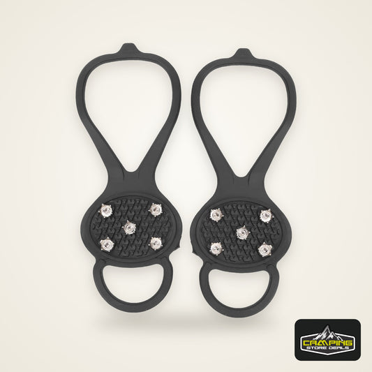 1 Pair 5 Teeth Outdoor Snow Climbing Crampons Mountaineering Anti‑Slips Shoes Spikes Crampons 5 Teeth Crampons Snow Shoe Spikes