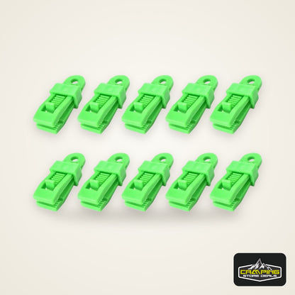 10 PCS Awning Rope Clamp Tarpaulin Clip Tent Canopy Clip Buckle  Reusable Tent Crocodile Clip Awning Outdoor Camping Accessories