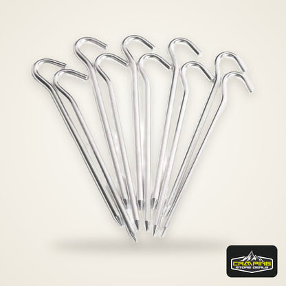10 Pieces/Lot Aluminum Alloy Tent Pegs 18cm Camping Garden Canopy Stakes Pegs Outdoor Nails Tent Accessories