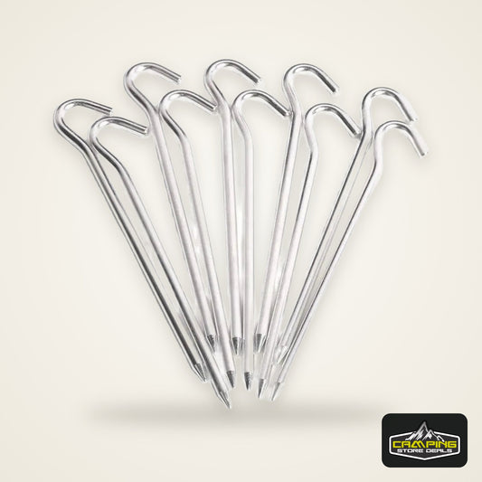 10 Pieces/Lot Aluminum Alloy Tent Pegs 18cm Camping Garden Canopy Stakes Pegs Outdoor Nails Tent Accessories